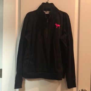 PINK black cotton sweatshirt